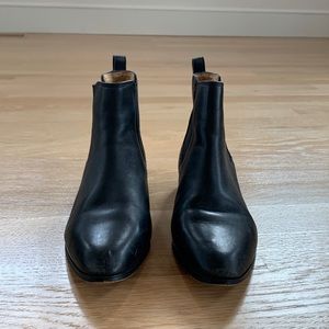 J.Crew black leather Chelsea boot